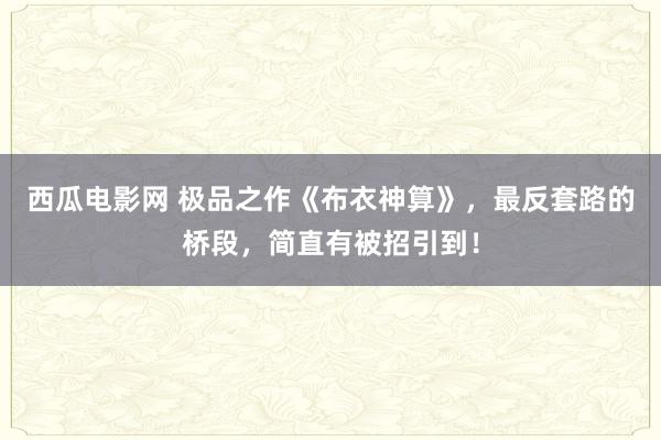 西瓜电影网 极品之作《布衣神算》，最反套路的桥段，简直有被招引到！