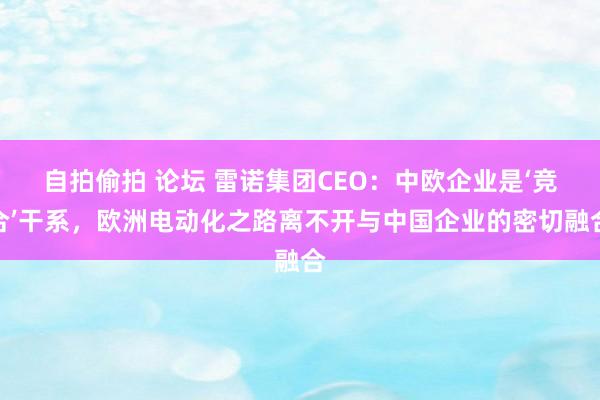 自拍偷拍 论坛 雷诺集团CEO：中欧企业是‘竞合’干系，欧洲电动化之路离不开与中国企业的密切融合