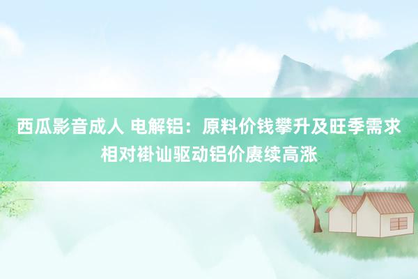 西瓜影音成人 电解铝：原料价钱攀升及旺季需求相对褂讪驱动铝价赓续高涨