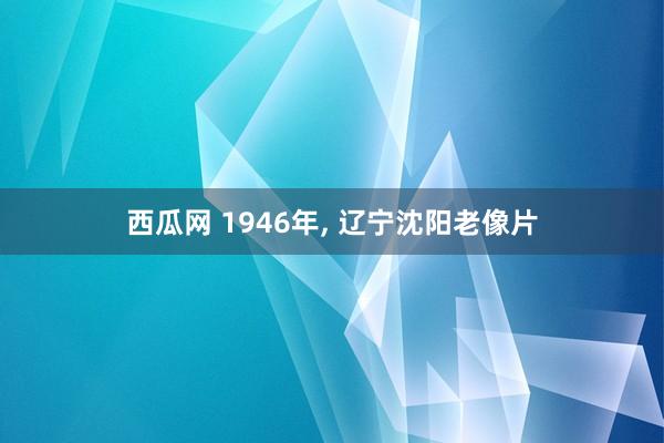 西瓜网 1946年， 辽宁沈阳老像片