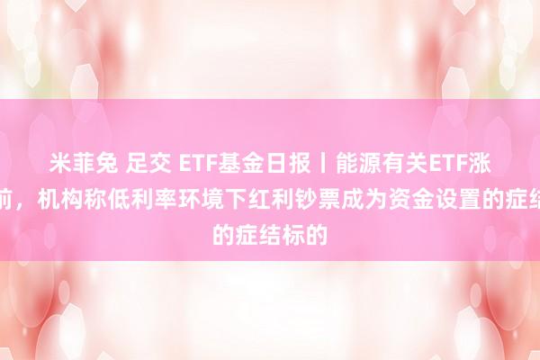 米菲兔 足交 ETF基金日报丨能源有关ETF涨幅居前，机构称低利率环境下红利钞票成为资金设置的症结标的