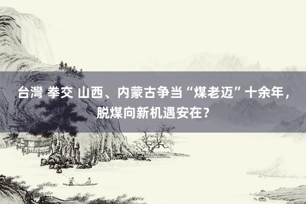 台灣 拳交 山西、内蒙古争当“煤老迈”十余年，脱煤向新机遇安在？