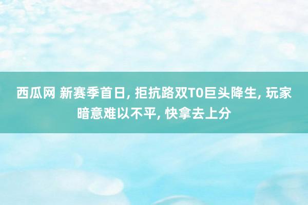 西瓜网 新赛季首日， 拒抗路双T0巨头降生， 玩家暗意难以不平， 快拿去上分