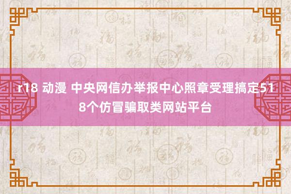 r18 动漫 中央网信办举报中心照章受理搞定518个仿冒骗取类网站平台