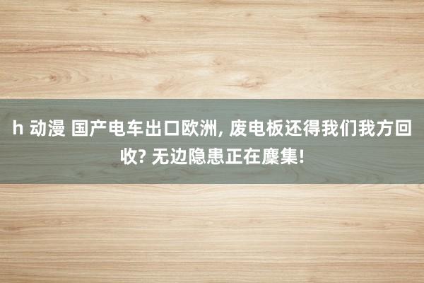 h 动漫 国产电车出口欧洲， 废电板还得我们我方回收? 无边隐患正在麇集!