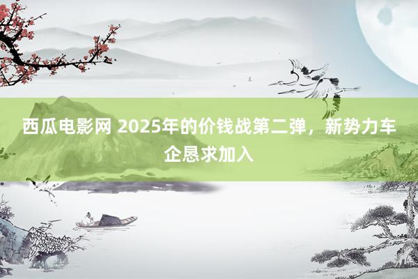 西瓜电影网 2025年的价钱战第二弹，新势力车企恳求加入