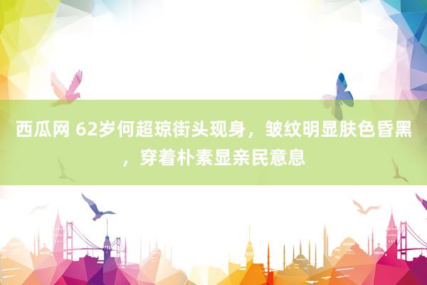 西瓜网 62岁何超琼街头现身，皱纹明显肤色昏黑，穿着朴素显亲民意息