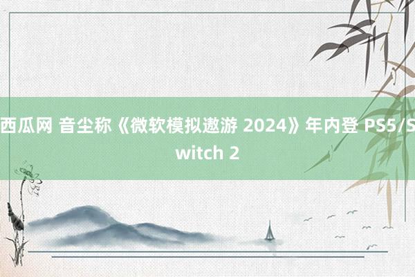 西瓜网 音尘称《微软模拟遨游 2024》年内登 PS5/Switch 2